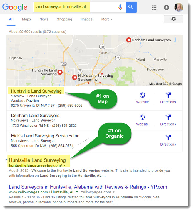 Marketing For Land Surveyors Usa Land Surveyor - search ranking land surveyor huntsville al